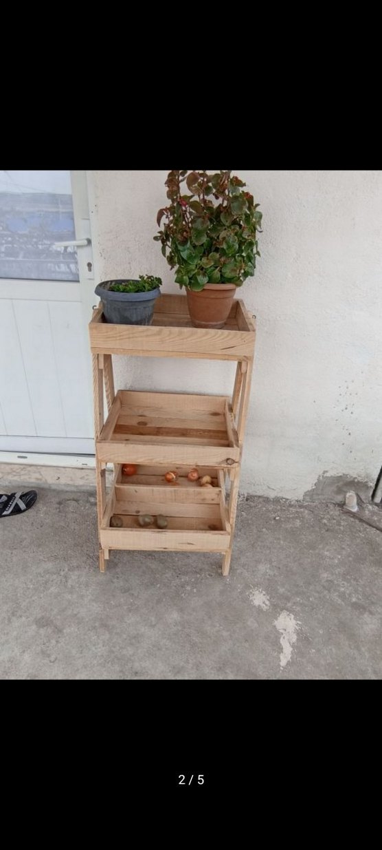 ahşap sebzelik çok amaçlı raf - Görsel 3