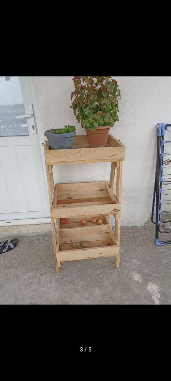 ahşap sebzelik çok amaçlı raf - Görsel 2