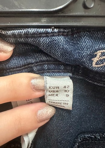42 Beden Mango Lacivert Kadın Jean Kot Pantolon