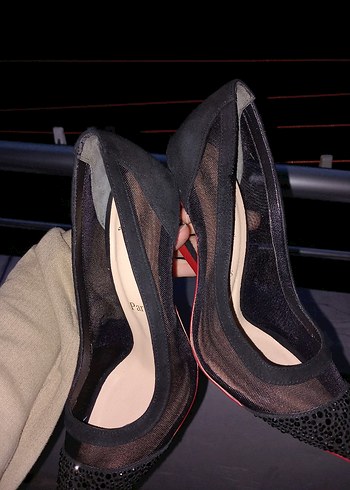 Kadın Siyah Piliseli Topuklu Stiletto