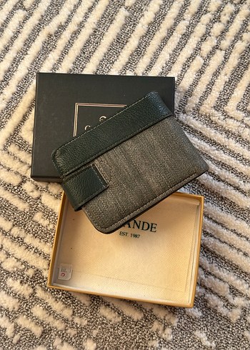 Modern Klasik Desenli Gri Erkek Cüzdanı - Görsel 2