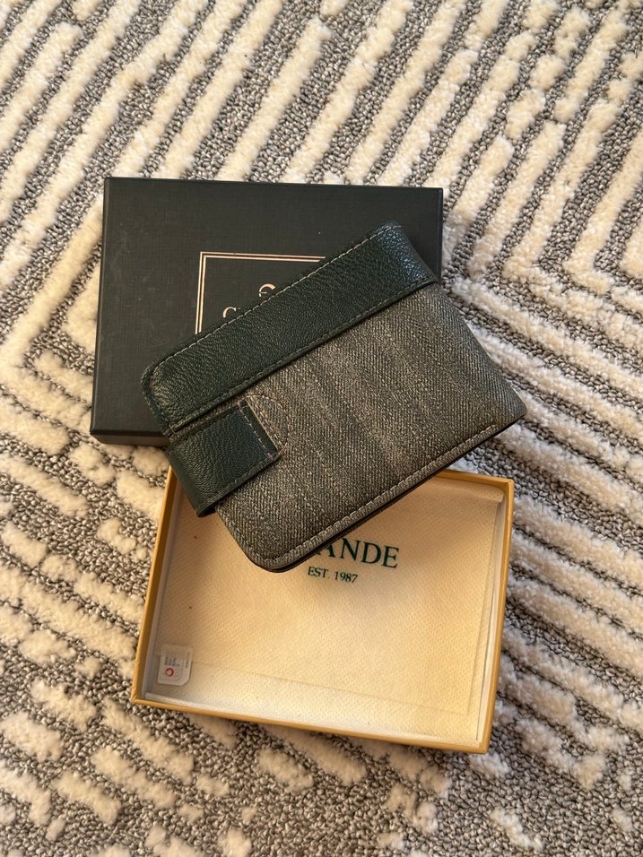 Modern Klasik Desenli Gri Erkek Cüzdanı - Görsel 2