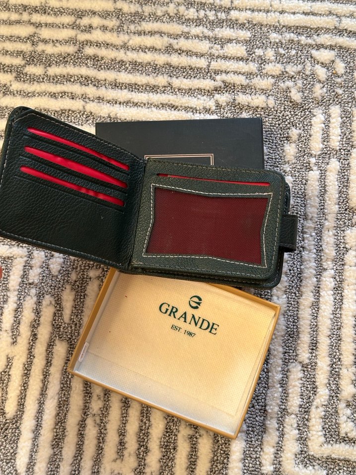 Modern Klasik Desenli Gri Erkek Cüzdanı - Görsel 3