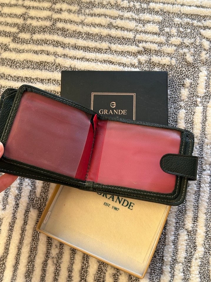 Modern Klasik Desenli Gri Erkek Cüzdanı - Görsel 4