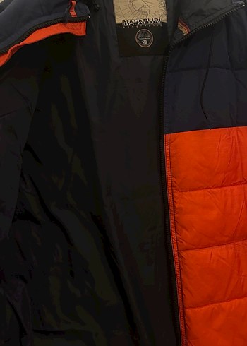 Turuncu Lacivert Kapitone Erkek Mont - Görsel 6