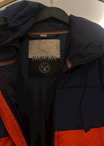 Turuncu Lacivert Kapitone Erkek Mont - Görsel 2