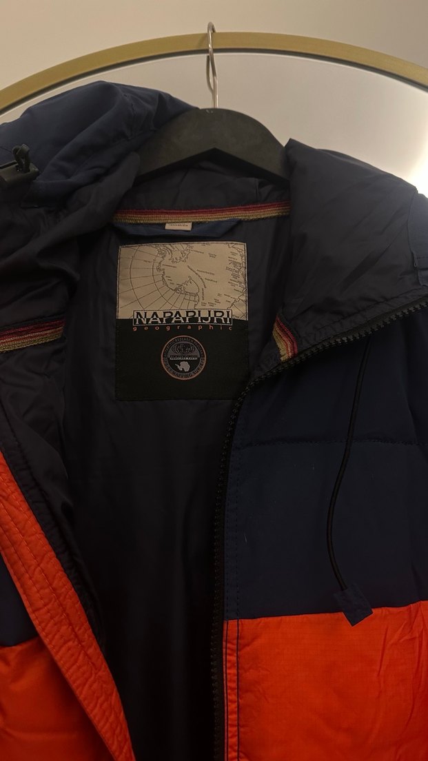 Turuncu Lacivert Kapitone Erkek Mont - Görsel 2