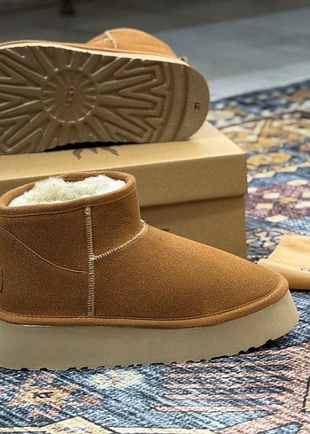 38 Beden Kahverengi Süet Kadın Dolgu Topuk Bot