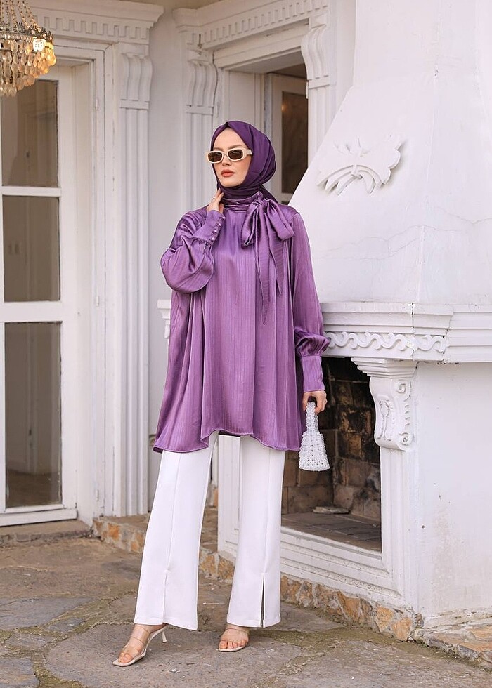 Saten Fılarlı Tunik - Görsel 3