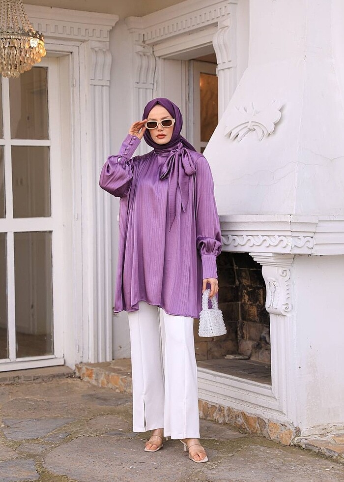 Saten Fılarlı Tunik - Görsel 2