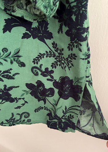 Yeşil Bohem Uzun Kollu Kadın Tunik - Görsel 4