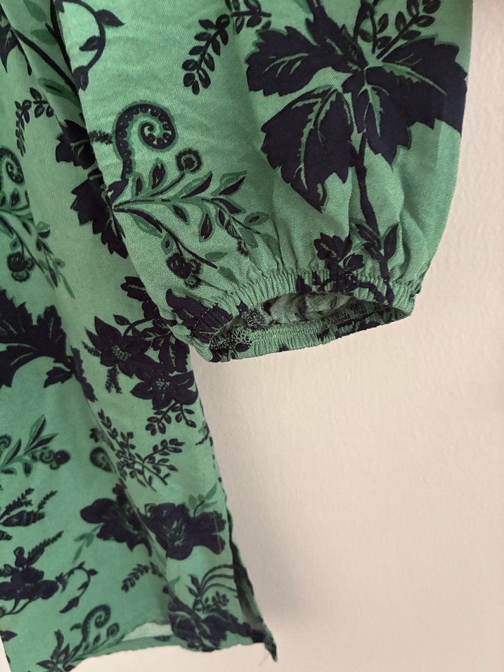 Yeşil Bohem Uzun Kollu Kadın Tunik - Görsel 3