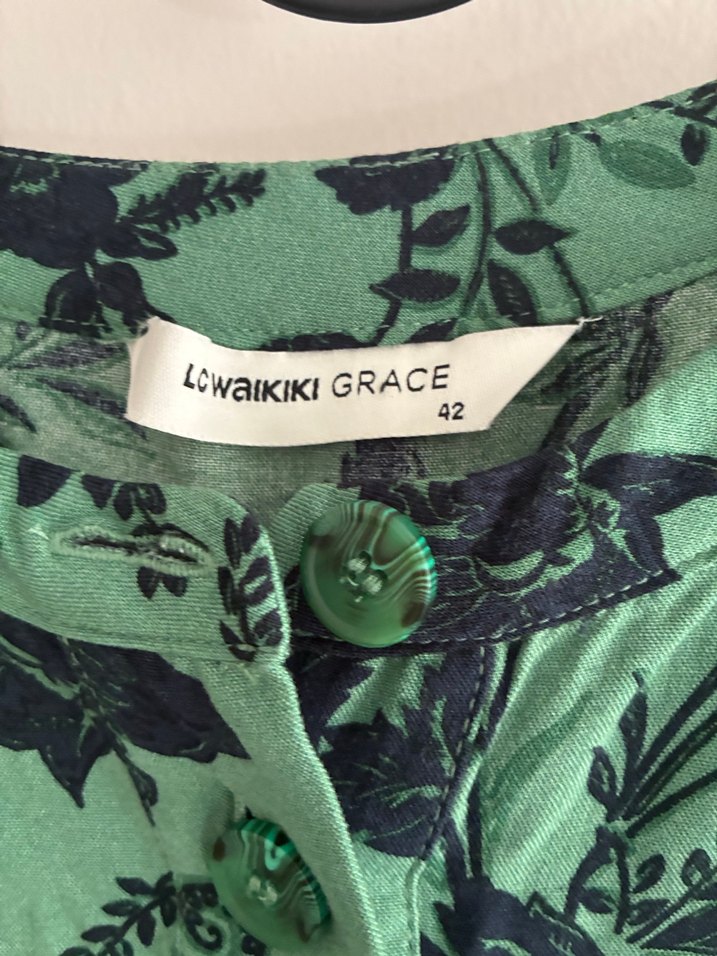 Yeşil Bohem Uzun Kollu Kadın Tunik - Görsel 2