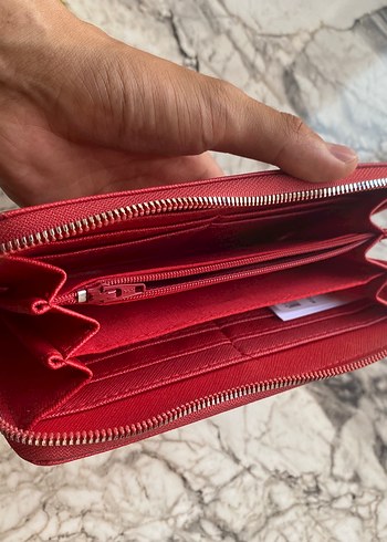 Kırmızı  Kadın Fermuarlı Cüzdan - Görsel 5
