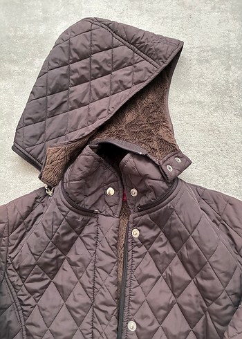 Fermuarlı Uzun Kahverengi Kadın Mont - Görsel 5