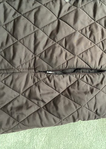 Fermuarlı Uzun Kahverengi Kadın Mont - Görsel 6