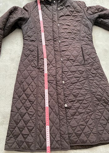 Fermuarlı Uzun Kahverengi Kadın Mont - Görsel 3