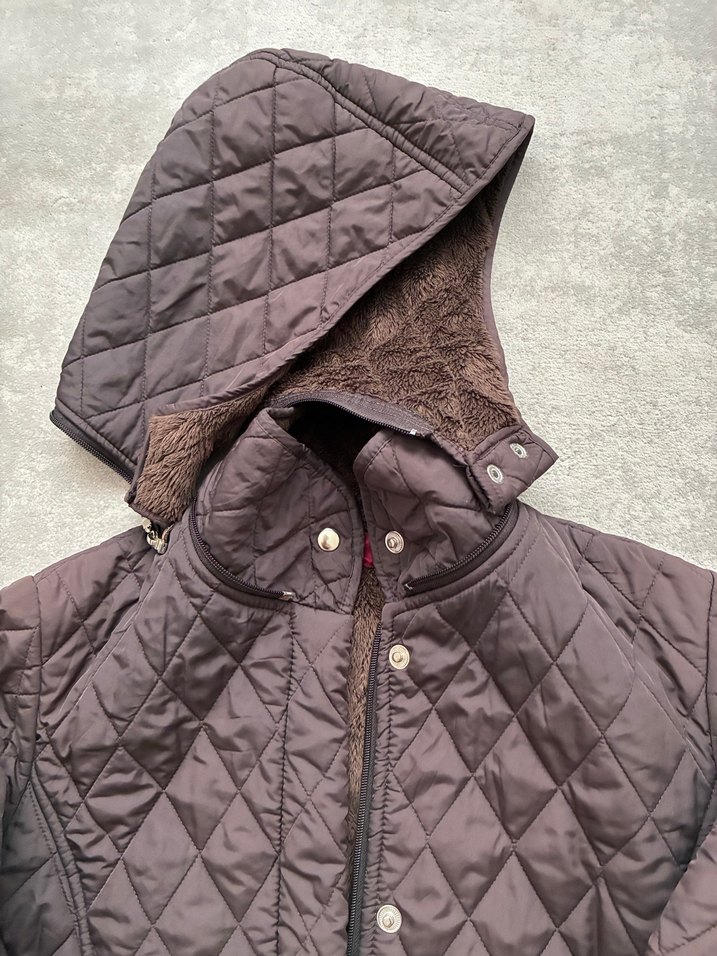 Fermuarlı Uzun Kahverengi Kadın Mont - Görsel 5