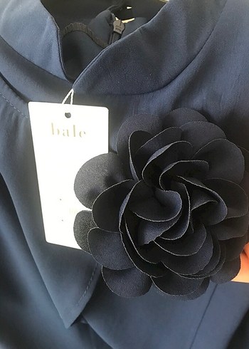 Uzun Kollu abiye Tunik gül detaylı - Görsel 3