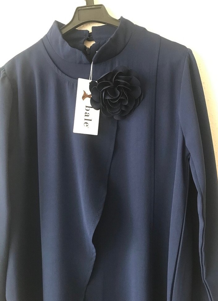 Uzun Kollu abiye Tunik gül detaylı - Görsel 2