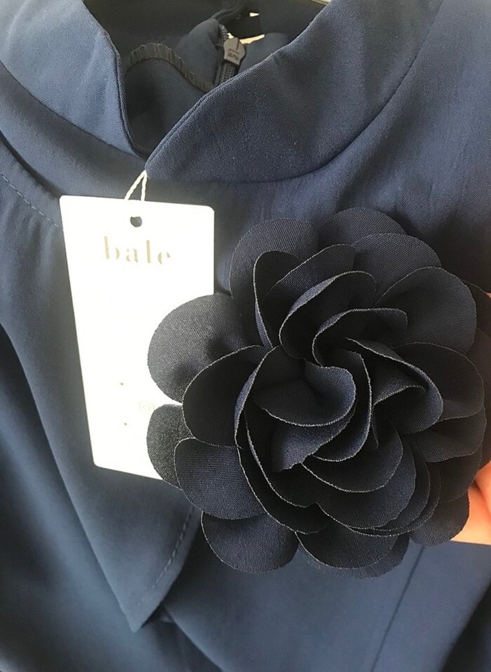 Uzun Kollu abiye Tunik gül detaylı - Görsel 3