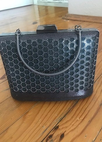 Gri Yılan Desenli Payetli Topuklu Kadın ayakkabı ve çanta - Görsel 4