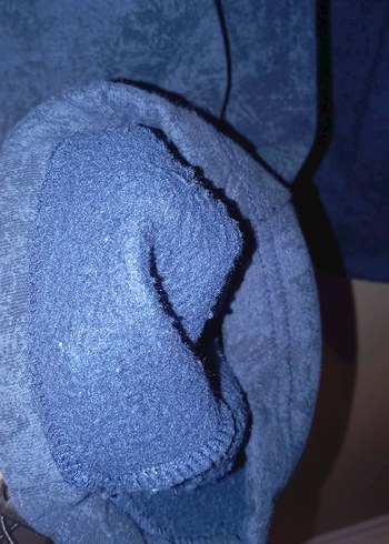 unisex Lacivert Bağlama Desenli eşofman - Görsel 2