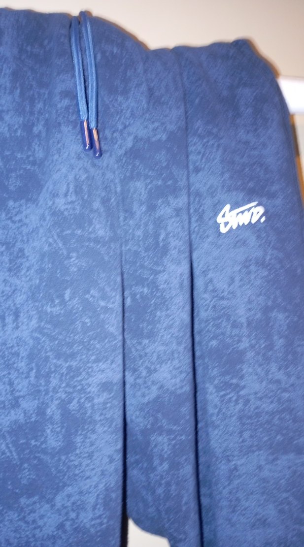 unisex Lacivert Bağlama Desenli  eşofman - Görsel 3