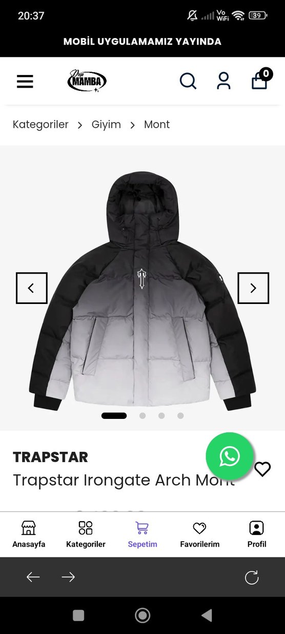 Gri Kapüşonlu Erkek Mont - Görsel 2