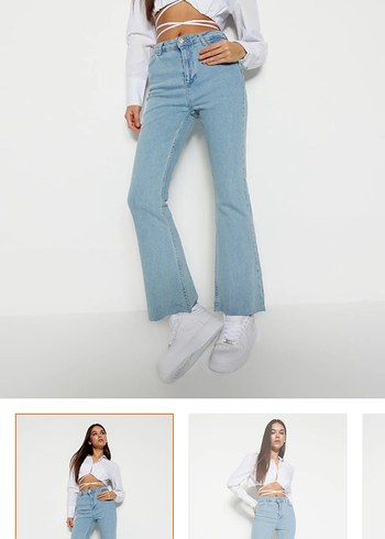 Trendyol & Milla Pastel Mavi Kadın Denim Jean