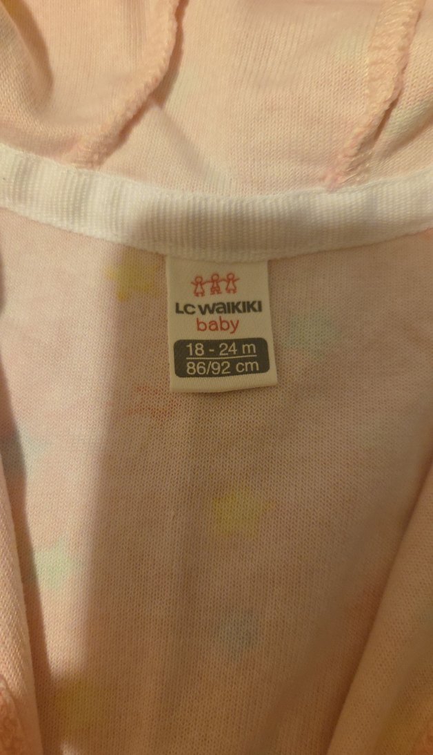 Kız Çocuk Pembe Kapüşonlu deniz havlusu bornoz - Görsel 2