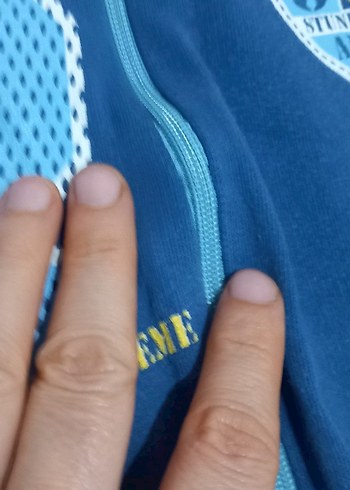 Erkek Çocuk Mavi Fermuarlı Kapüşonlu Sweatshirt - Görsel 5