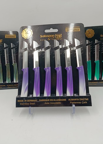 Solingen Mor Paslanmaz Çelik Bıçak Seti 6'lı - Görsel 2