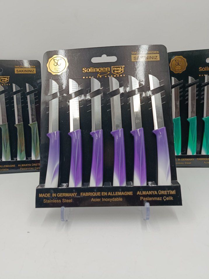 Solingen Mor Paslanmaz Çelik Bıçak Seti 6'lı - Görsel 2