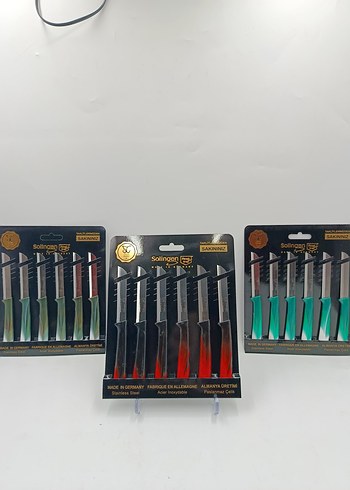 Solingen Paslanmaz Çelik 6'lı Yeşil Bıçak Seti - Görsel 3