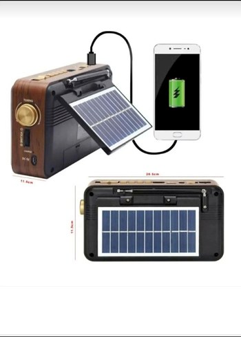 Kahverengi Retro Taşınabilir Müzik Sistemi - Görsel 3