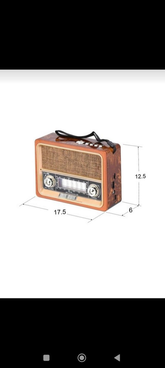 Kahverengi Retro Taşınabilir Müzik Sistemi - Görsel 2