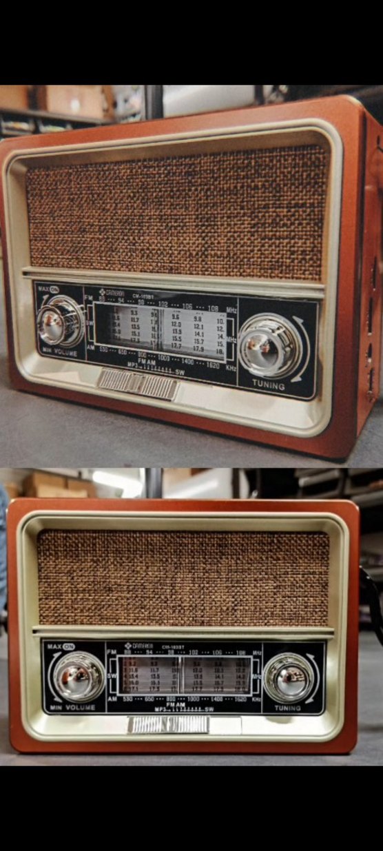 Kahverengi Retro Taşınabilir Müzik Sistemi - Görsel 4