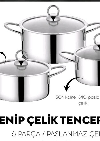 Brillant 3 Parça Tencere Seti - Görsel 2