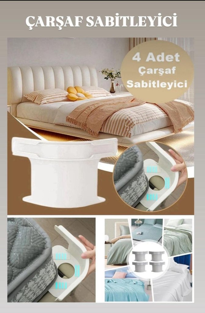 4'lü  Çarşaf Düzenleyici Seti - Görsel 2