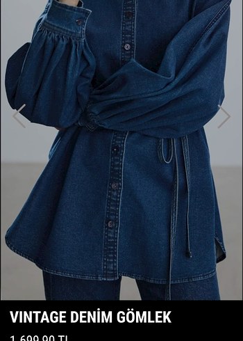Diğer be blue Lacivert Kemerli Denim Ceket
