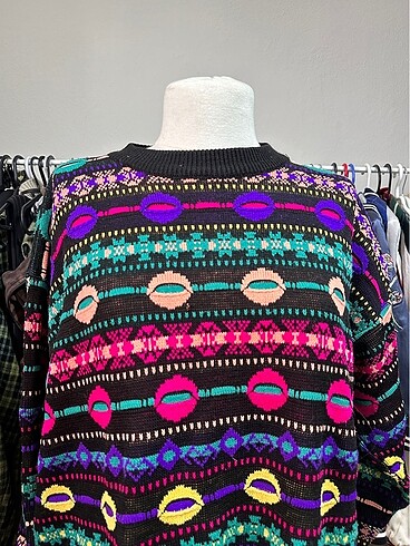 American Vintage Vintage Grunge Bohem Renkli Kazak