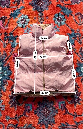 Mango Pembe Pudra Çift Taraflı Y2k Grunge Şişme Yelek