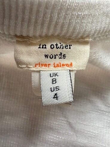 s Beden River Island Fırfır Dantel Detaylı Coquette Uzun Kollu Bluz