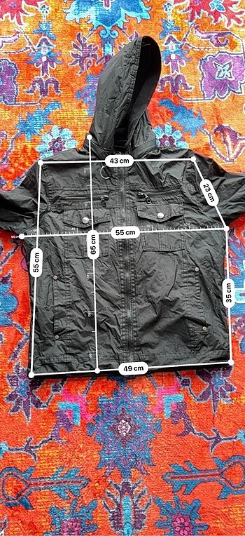 m Beden siyah Renk Woolrich Vintage Kapüşonlu Y2k Kadın Ceket Yağmurluk