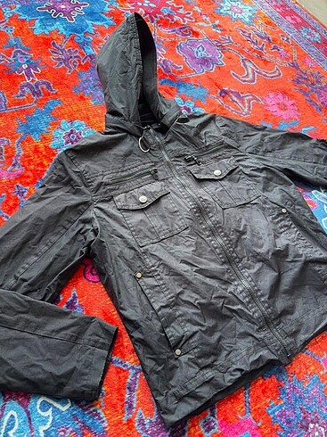 American Vintage Woolrich Vintage Kapüşonlu Y2k Kadın Ceket Yağmurluk