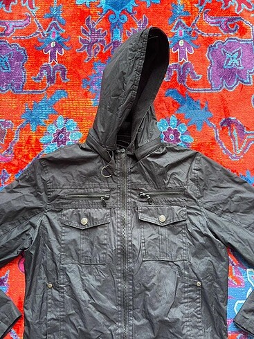 m Beden Woolrich Vintage Kapüşonlu Y2k Kadın Ceket Yağmurluk