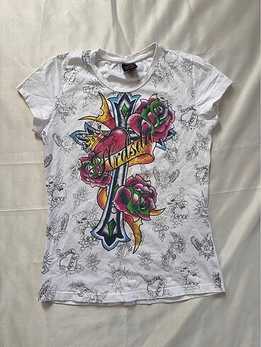 Hard Soda Y2k Çiçek Desenli Vintage Kadın Tişört