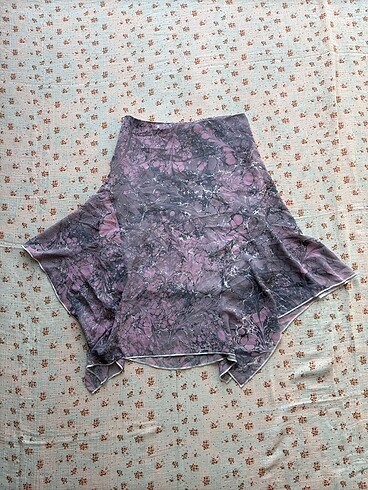 Handmade Asimetrik Desenli Uzun Etek