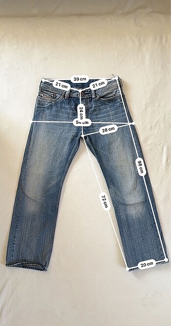 33 Beden mavi Renk Diesel Vintage Viker Kadın Kot Pantolon Jean